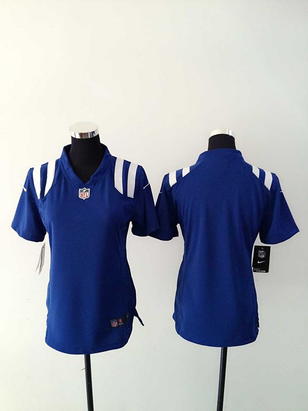 Women Indianapolis Colts Blank Blue Nike NFL Jerseys->->Women Jersey